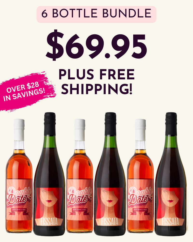 3 Bottles of Fissata Red Wine and 3 Bottles of Double Date for a $69.95 sale price